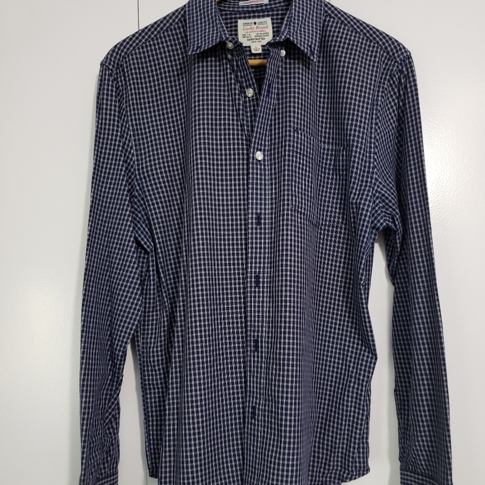 3/$25 Lucky brand men's button down size L
